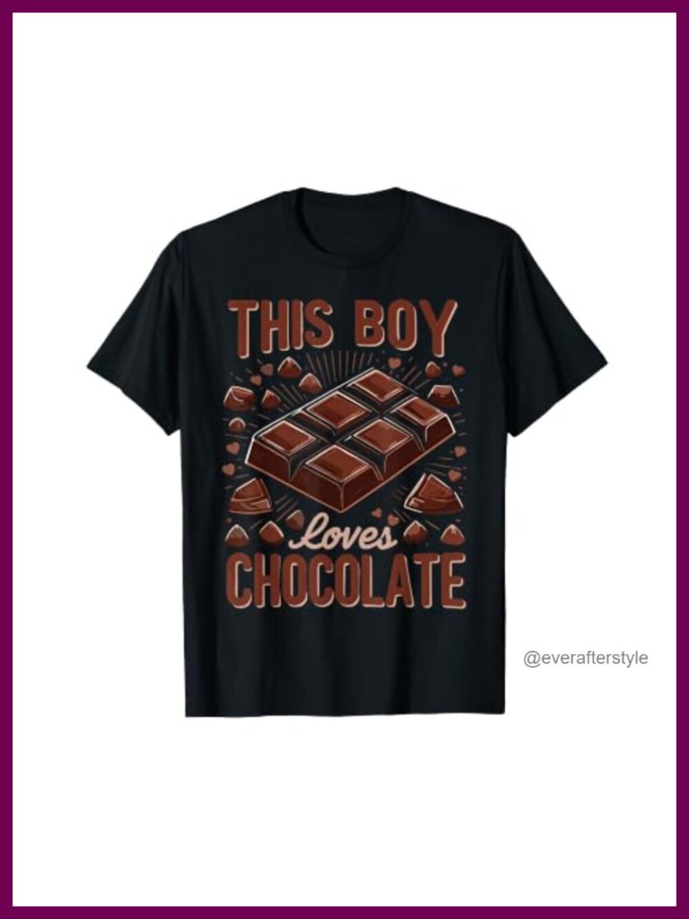 Chocolate Lover Graphic Tee Short Sleeve Crew Neck Novelty T-Shirt